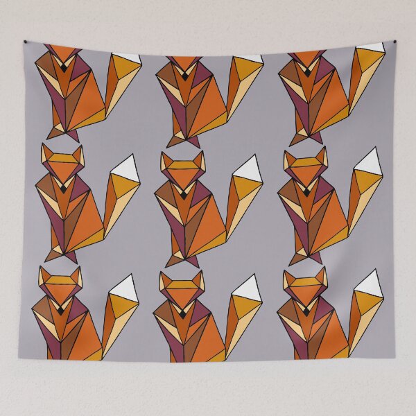 Item preview, Geometric Foxes Pattern Orange Palette || Shapes || Nature || Abstract Fox || Woodland Creature designed and sold by Hilary Leslie.