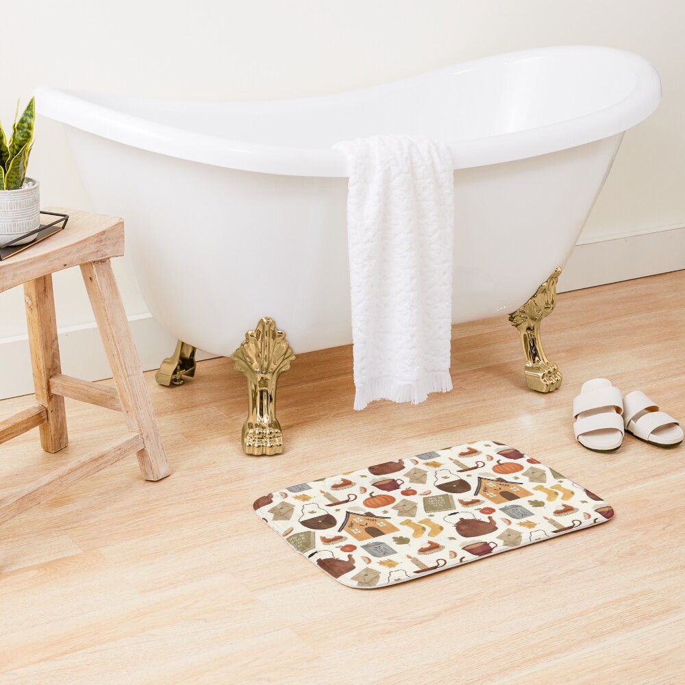 Autumn Cottage Days Bath Mat