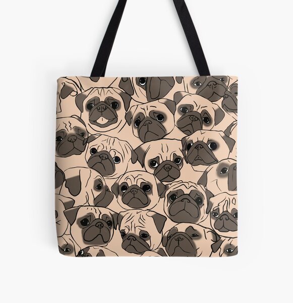 Pug tote bag hotsell