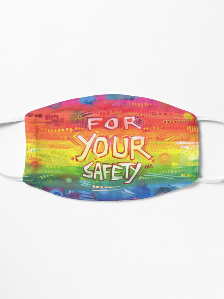 Alternate view of "For Your Safety" Mask Design Mask