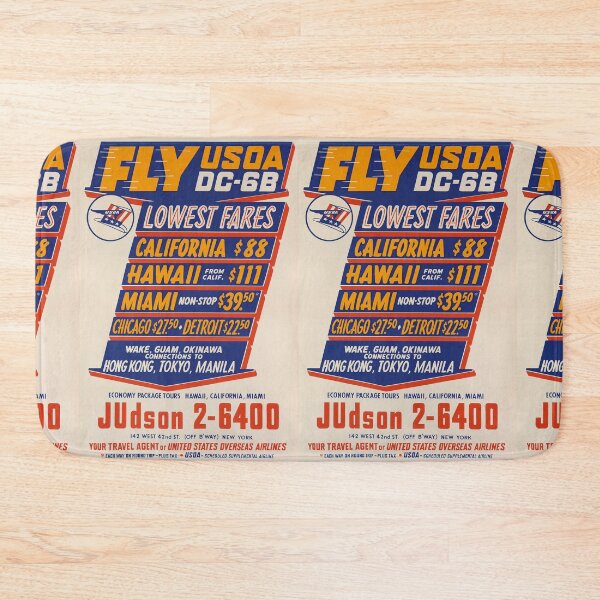 Item preview, Fly USDA DC6 vintage travel poster designed and sold by stickart-marek.