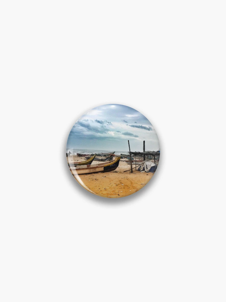 Thumbnail 1 of 3, Pin, Sea beach designed and sold by Rococodesigns.