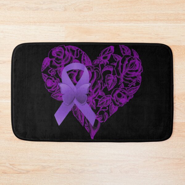 Item preview, Purple Awareness Ribbon Rose Heart designed and sold by Alondra.