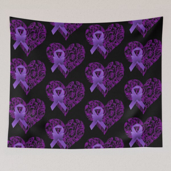 Item preview, Purple Awareness Ribbon Rose Heart designed and sold by Alondra.