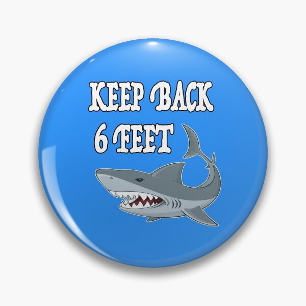 Item preview, Funny Shark keep 6 feet back social distancing designed and sold by npryor13.