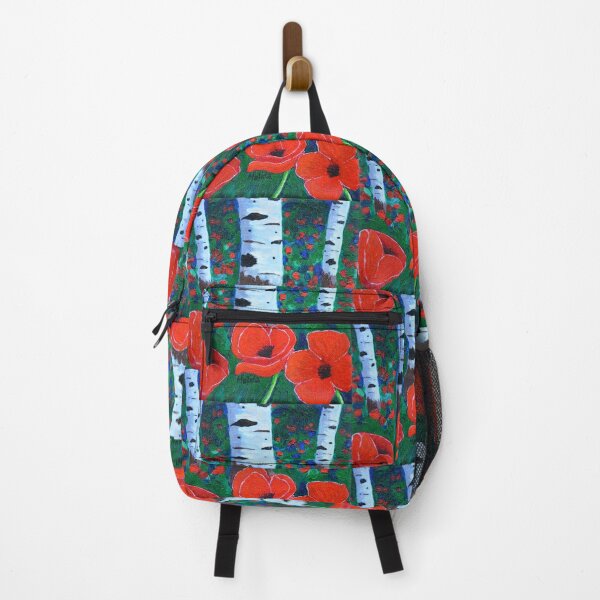 Item preview, Poppies Art, Poppies and Aspens, Red Flower designed and sold by MelidasArt.