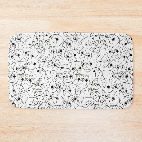 Item preview, Pugs Line Drawing Pattern designed and sold by Amy Hadden.