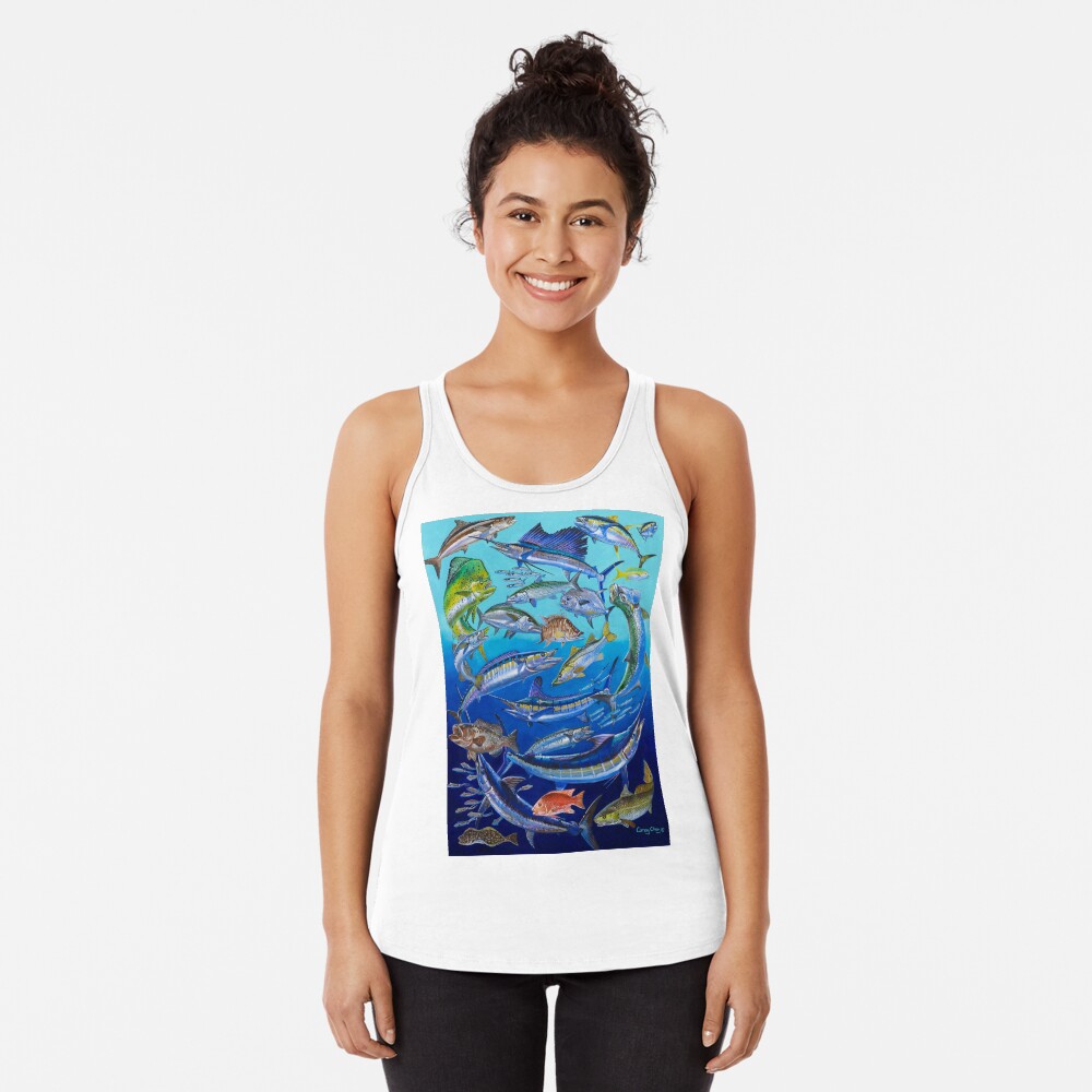 Vista previa del artículo con la obra «Camiseta con espalda nadadora», diseñado y vendido por Bluemarlin.