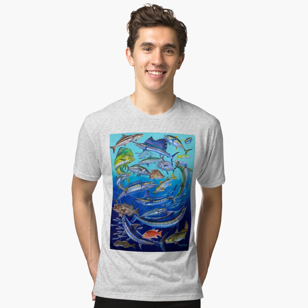 Vista previa del artículo con la obra «Camiseta de tejido mixto», diseñado y vendido por Bluemarlin.