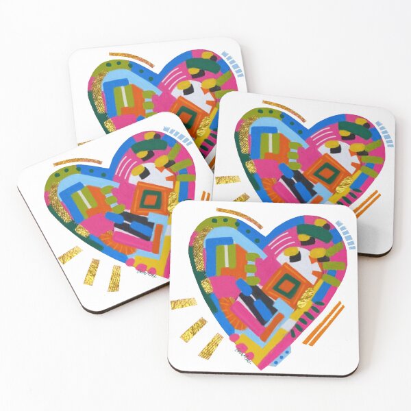 Item preview, Original Abstract Multicolor Heart  designed and sold by emmalinelandes.
