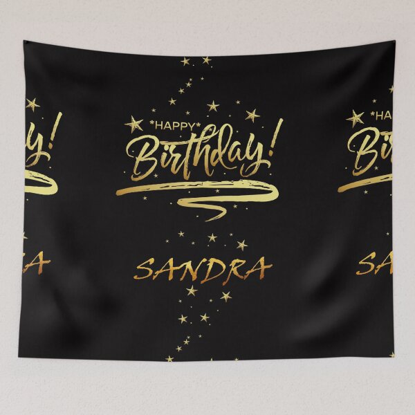 Item preview, HAPPY BIRTHDAY SANDRA : Unique & Special Gift that Customs on your Personal Name with an Enjoying & Lovely Design designed and sold by roji-world-shop.