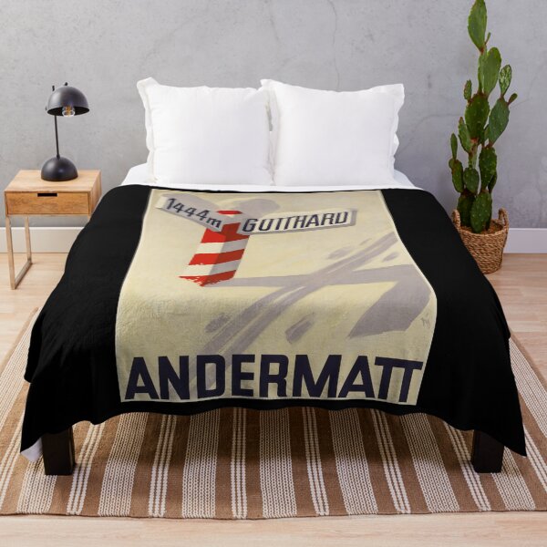 Item preview, Andermatt vintage travel poster designed and sold by stickart-marek.