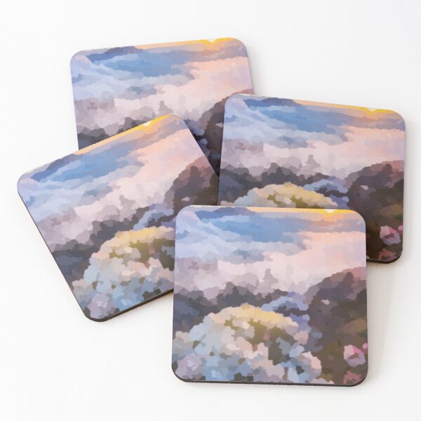Item preview, Sun set with flowering hills designed and sold by Golden Goat King.