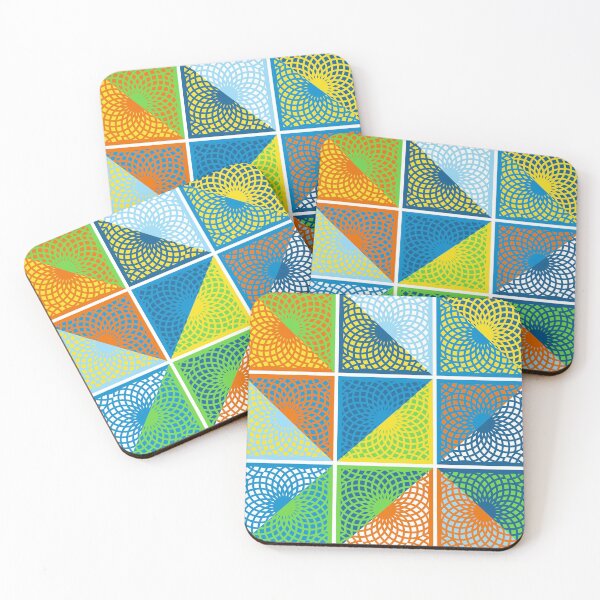 Item preview, geometric blooming blocks designed and sold by kemadu.