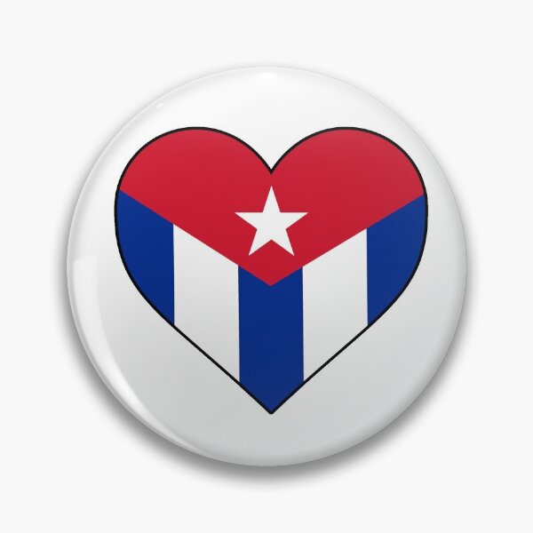 Item preview, Cuba Flag Heart designed and sold by Rustic Valley Studio.