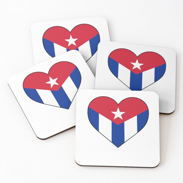Item preview, Cuba Flag Heart designed and sold by Rustic Valley Studio.