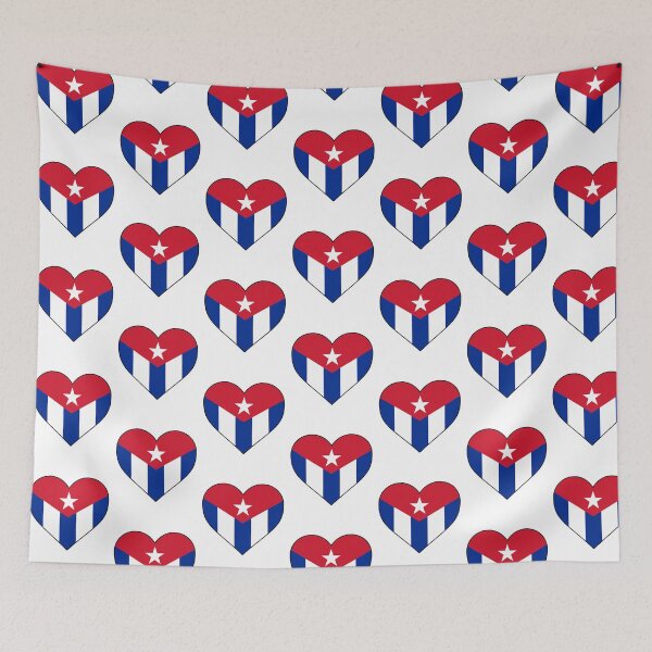Item preview, Cuba Flag Heart designed and sold by Rustic Valley Studio.