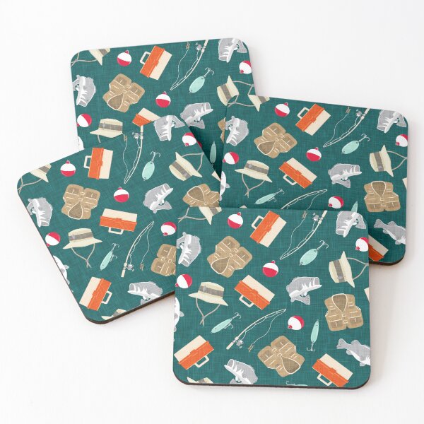 Item preview, Gone Fishing - Orange & Teal designed and sold by littlearrow.