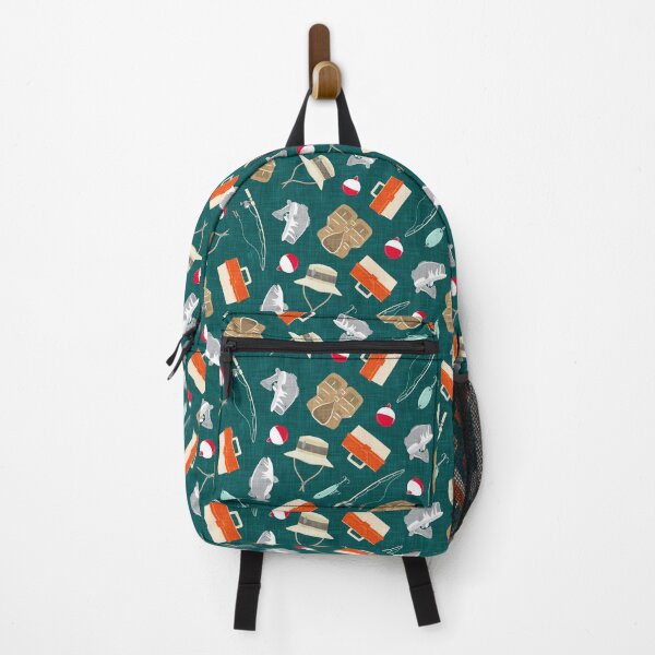 Item preview, Gone Fishing - Orange & Teal designed and sold by littlearrow.