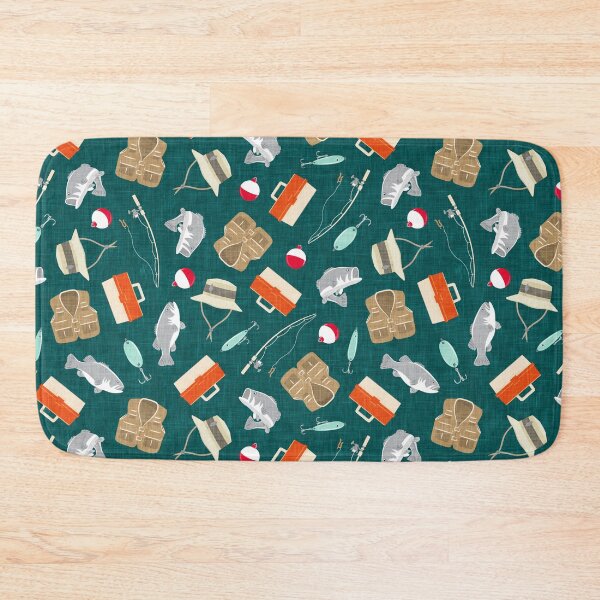 Item preview, Gone Fishing - Orange & Teal designed and sold by littlearrow.