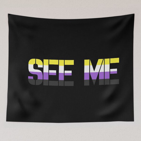 Item preview, See Me Nonbinary Pride Stripes designed and sold by punkauracrystal.