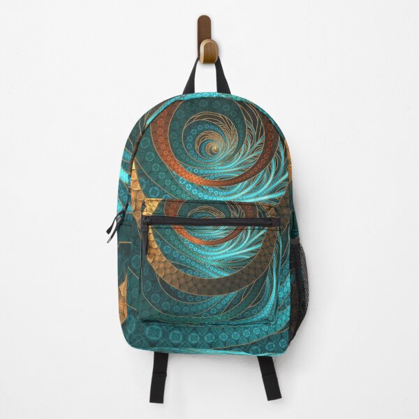 Beautiful Corded Leather Turquoise Fractal Bangles Backpack