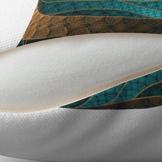 Alternate view of Beautiful Corded Leather Turquoise Fractal Bangles Floor Pillow