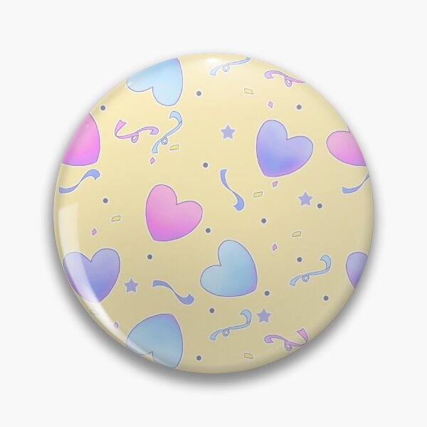 Item preview, Fairy Kei Hearts on Butter Yellow designed and sold by Cass Noel Studio.