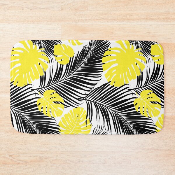 Item preview, Yellow and Black Palm Leaves Pattern designed and sold by masterbones.