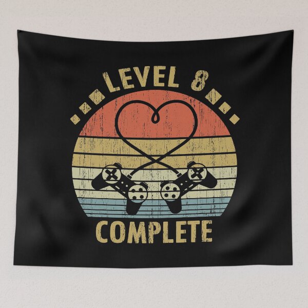 Item preview, Level 8 Complete - 8th Wedding Anniversary Gift Video Gamer designed and sold by nana1099.