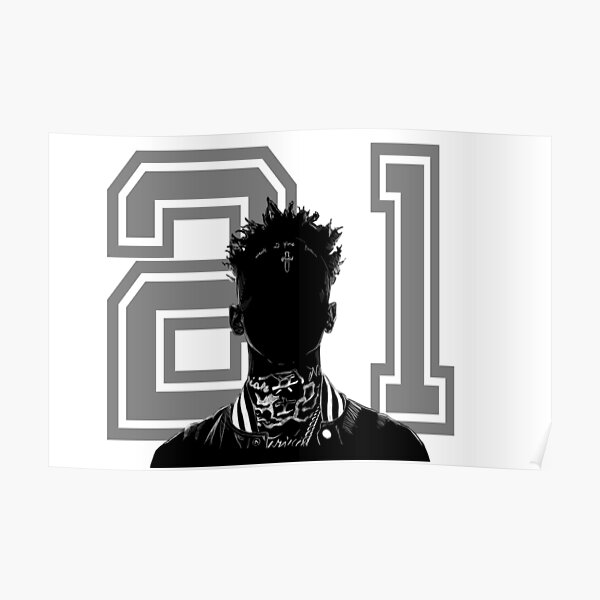 21 Savage 'Red Portrait' Poster – Posters Plug