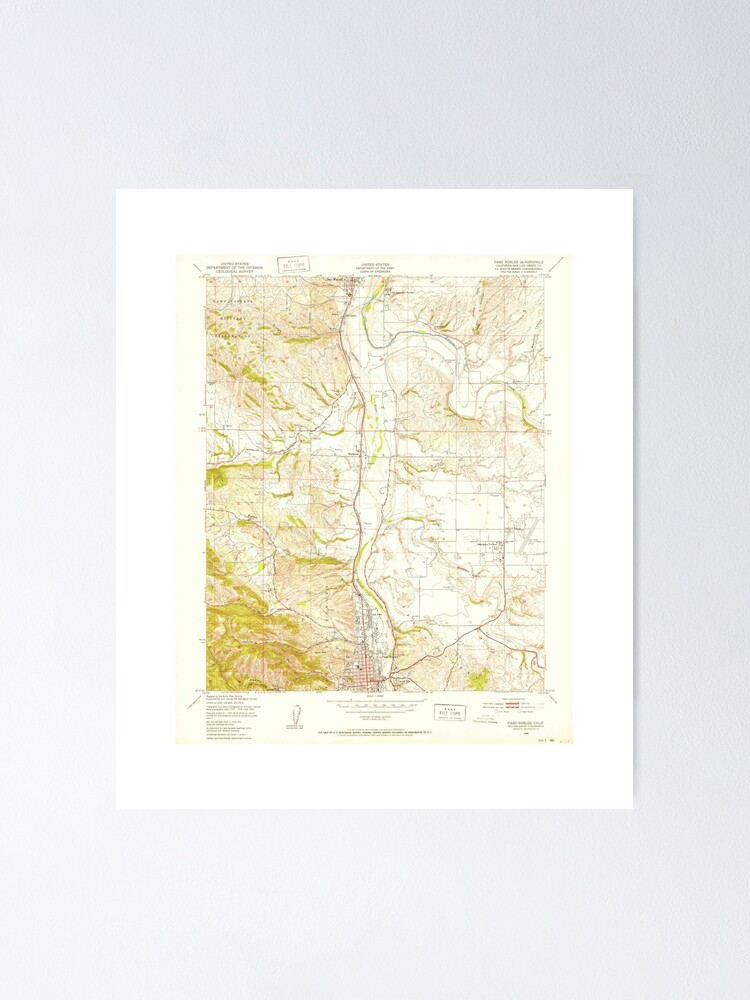 paso-robles-ca-from-1948-vintage-map-high-quality-poster-for-sale