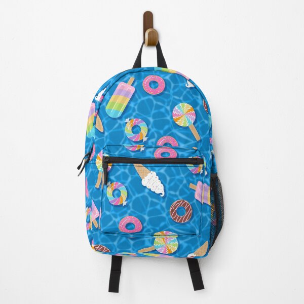 Item preview, Modern Flat - Sweet Treats Pool Floats Pattern - Blue designed and sold by WickedRefined - Nicole Demereckis.