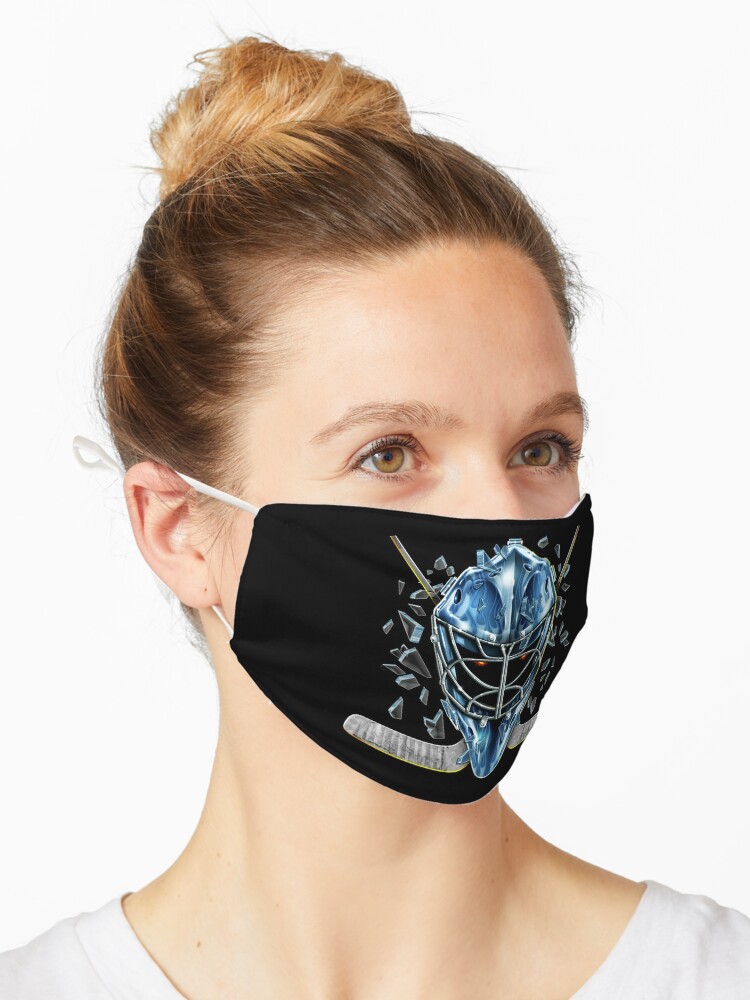 Airbrushed Hockey Mask With Exploding Ice" Mask for Sale by CattleandCrow Redbubble