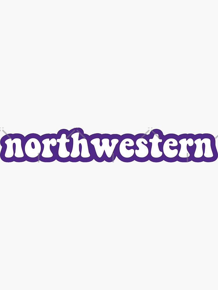 "Retro Northwestern" Sticker by smstickersx Redbubble
