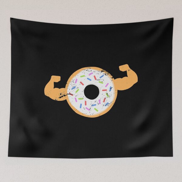Item preview, Donut Muscle Funny Novelty Workout Shirt designed and sold by 14thFloor.