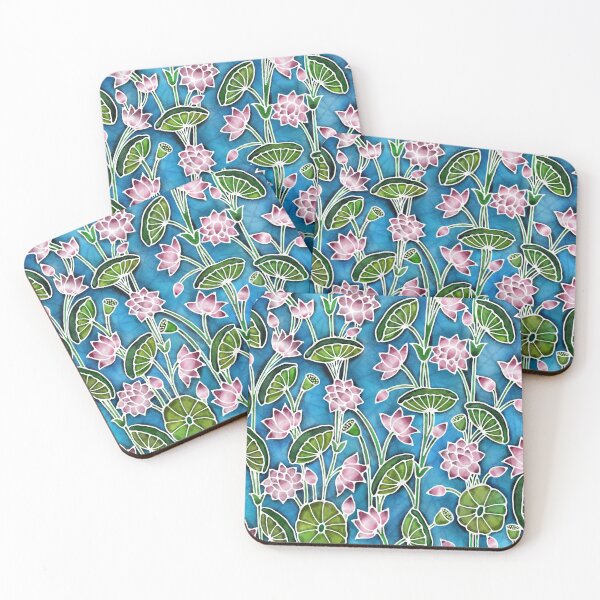 Item preview, Pichwai Lotus Batik designed and sold by SanareiDesigns.