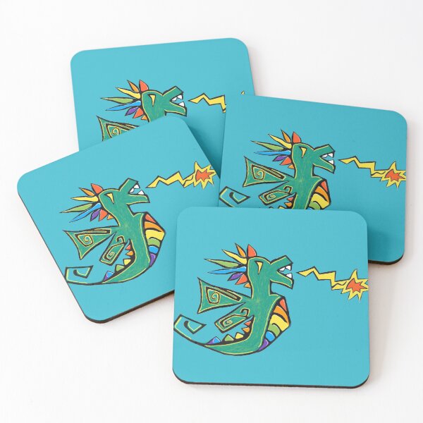 Rainbow Dragon Coasters (Set of 4)