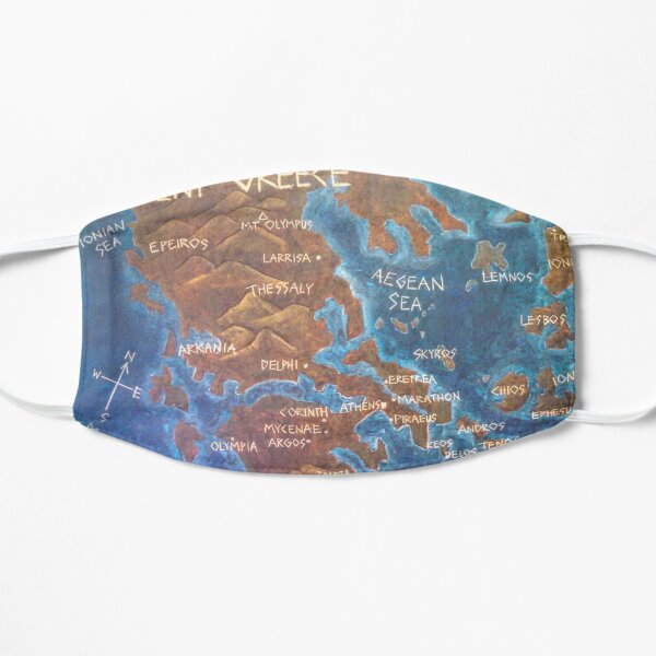 Map of Ancient Greece Flat Mask
