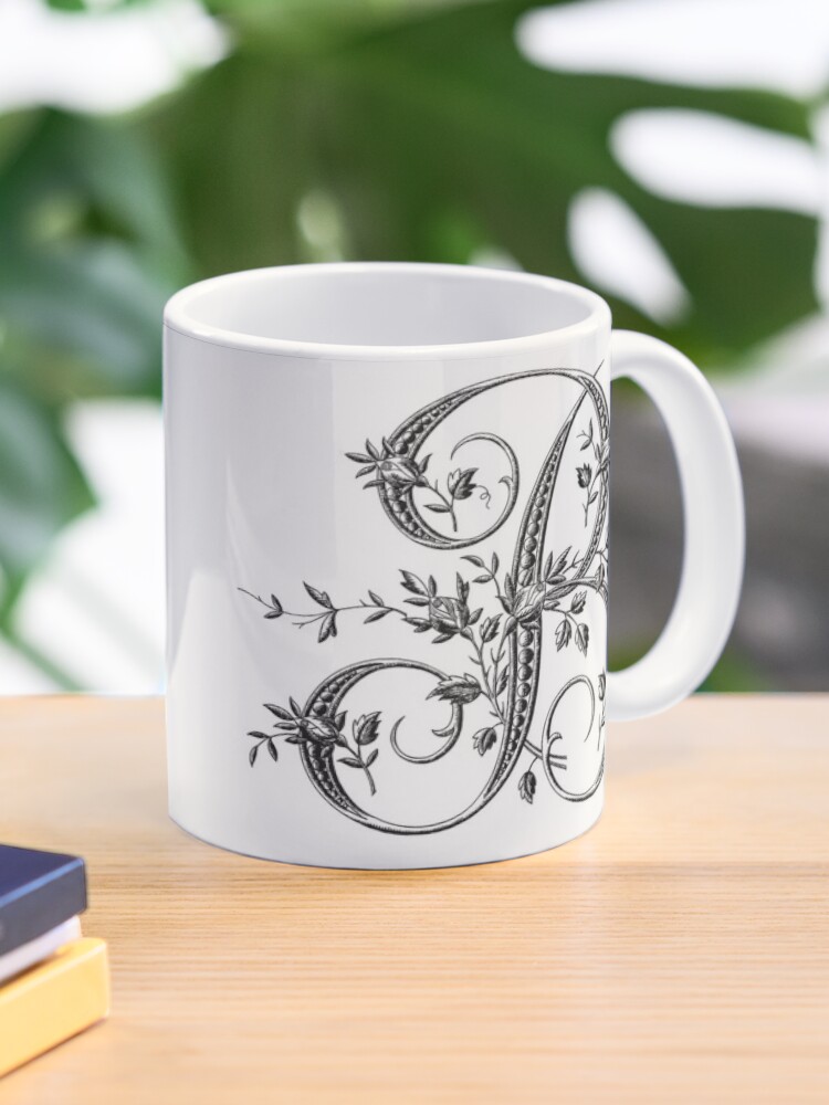 Fancy French Antique Monogram Letter - B - Coffee Mug for Sale by artworld