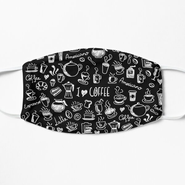 I love Coffee (Black and White version) Mask