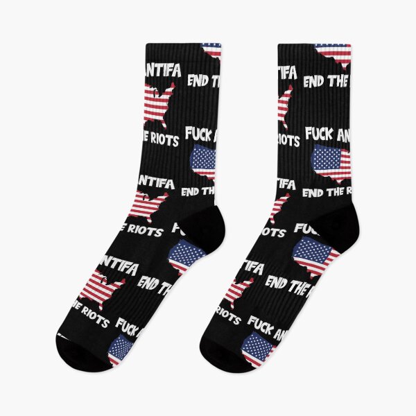 Item preview, Fuck Antifa End The Riots designed and sold by Merch By ika.