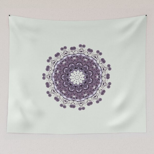 Item preview, purple  mandala kaleidoscope designed and sold by MandalaFlowerArt.