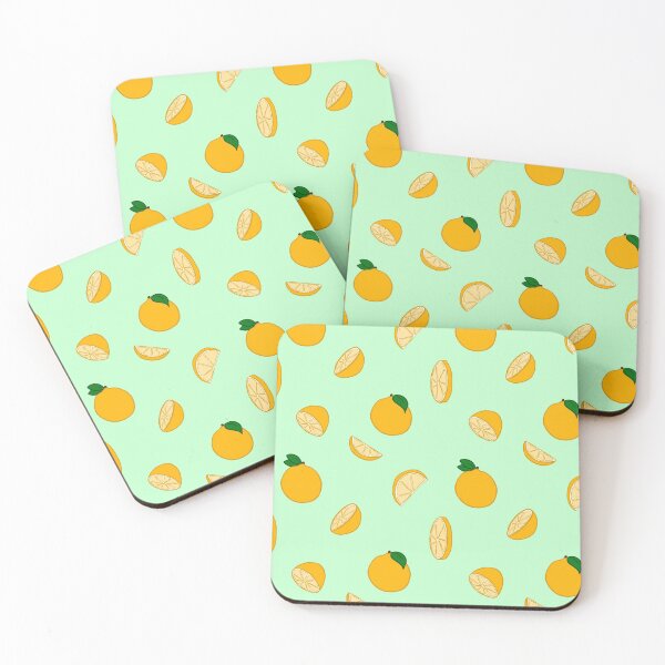 Item preview, Orange Tile Design - Green Background designed and sold by Blenderbeetle.