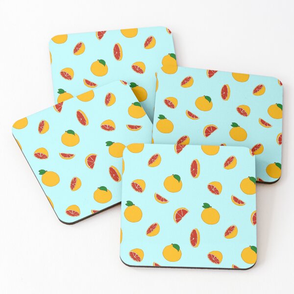 Item preview, Blood Orange Tile Design - Blue Background designed and sold by Blenderbeetle.