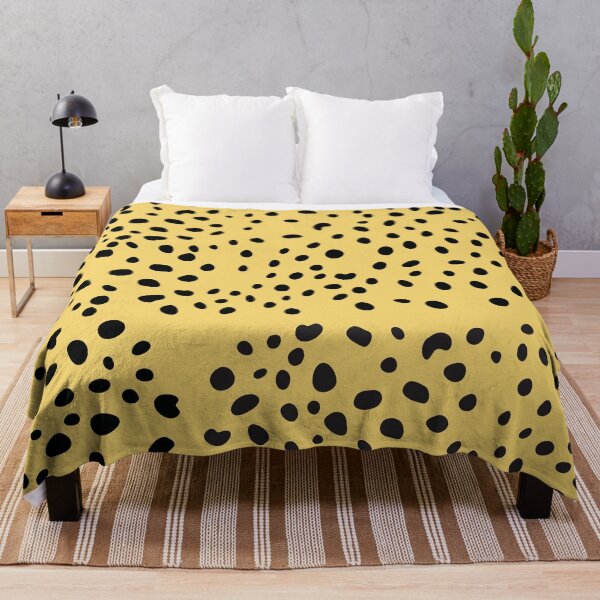 Item preview, Yellow and Black Spots Leopard Print Pattern designed and sold by sinceanna.