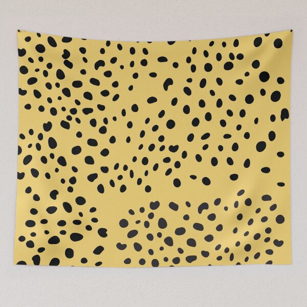 Item preview, Yellow and Black Spots Leopard Print Pattern designed and sold by sinceanna.