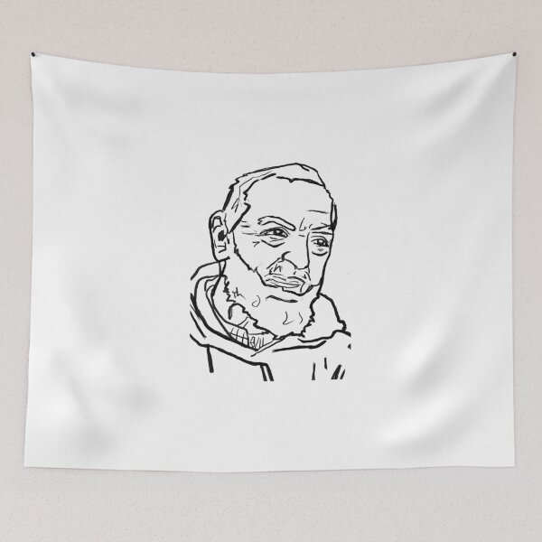 Item preview, St Padre Pio Digital Cartoon Sketch designed and sold by katherineliart.