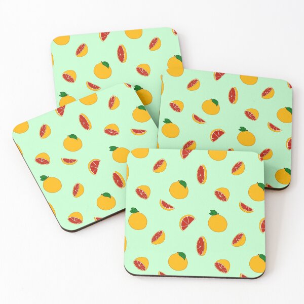 Item preview, Blood Orange Tile Design - Green Background designed and sold by Blenderbeetle.