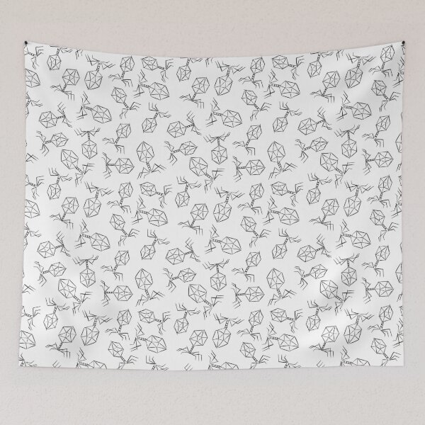 Item preview, Bacteriophages — Black on White designed and sold by Hodgepodge Bricolage.